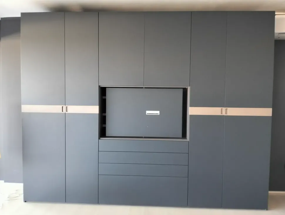 Camera da letto Kico Polaris/teca a prezzo ribassato in laccato opaco