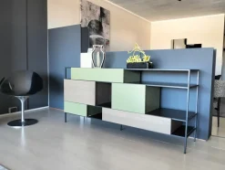 Camera da letto Kico Polaris/teca a prezzo ribassato in laccato opaco