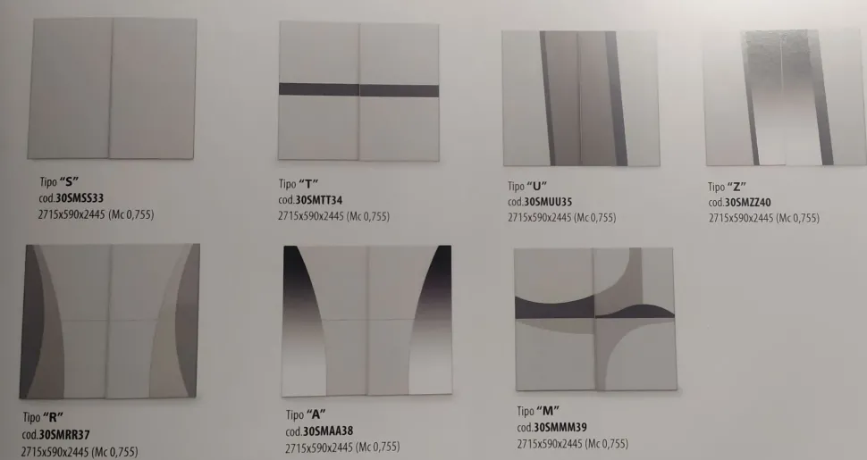 Camera da letto Kloe composizione 1 Artigianale in laminato a prezzo ribassato