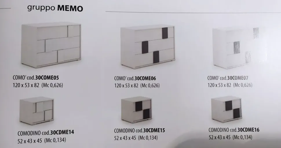 Camera da letto Kloe comp. 04 Artigianale in laminato a prezzo ribassato