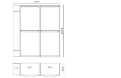 Camera da letto Letto + gruppo + armadio Novamobili in laccato opaco a prezzo scontato