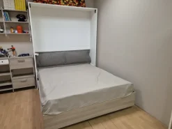 Camera da letto Letto a scomparsa Maconi in laminato in Offerta Outlet