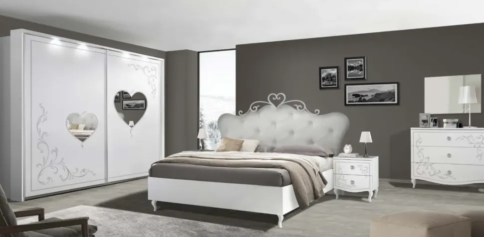 Camera da letto Lucrezia Md work in legno a prezzo Outlet