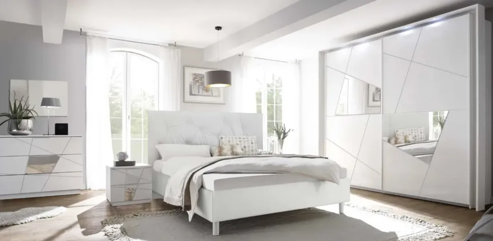 Camera da letto Marsiglia Md work in laccato opaco a prezzo Outlet