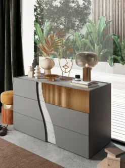 Camera da letto Modello titanio Artigianale in laminato a prezzo scontato