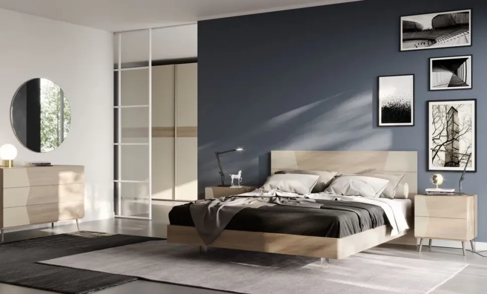 Camera da letto Night 107 Mottes selection in laminato in Offerta Outlet