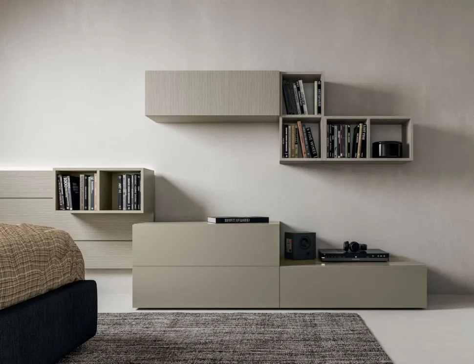 Camera da letto Night 01 power Zg mobili in laminato in Offerta Outlet