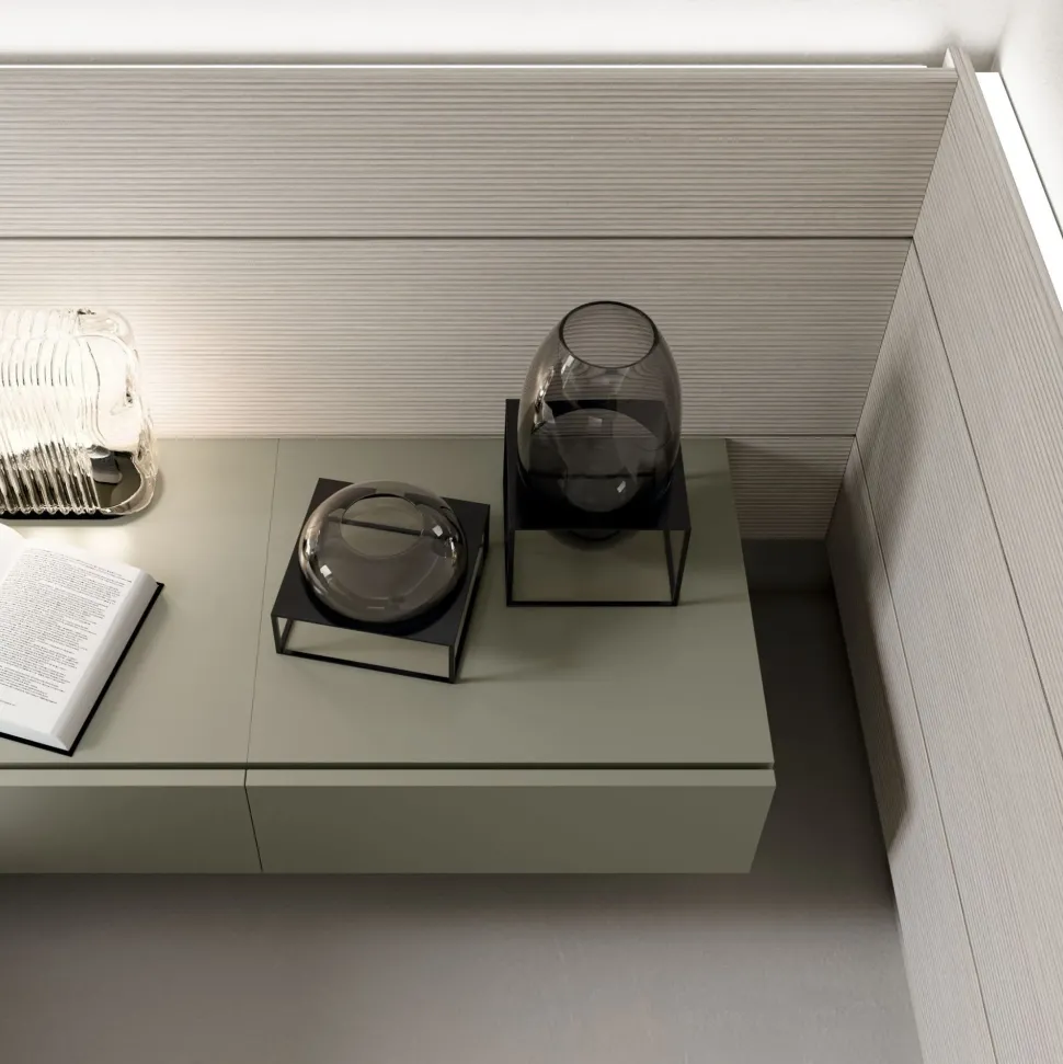 Camera da letto Night 01 power Zg mobili in laminato in Offerta Outlet