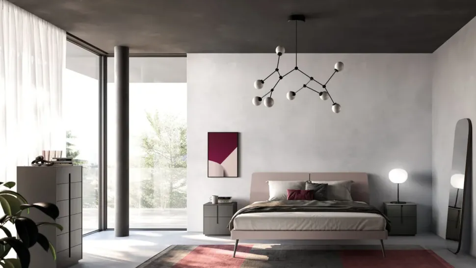 Camera da letto Ofelia compongo night 17 Orme in laccato opaco a prezzo ribassato