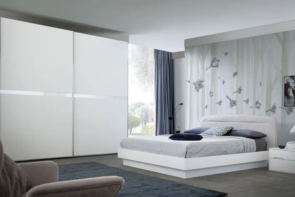 Camera da letto Perugia S75 in laccato opaco a prezzo scontato