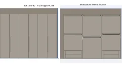 Camera da letto Pianca spillo   spazio e battente  Pianca in laccato opaco a prezzo Outlet