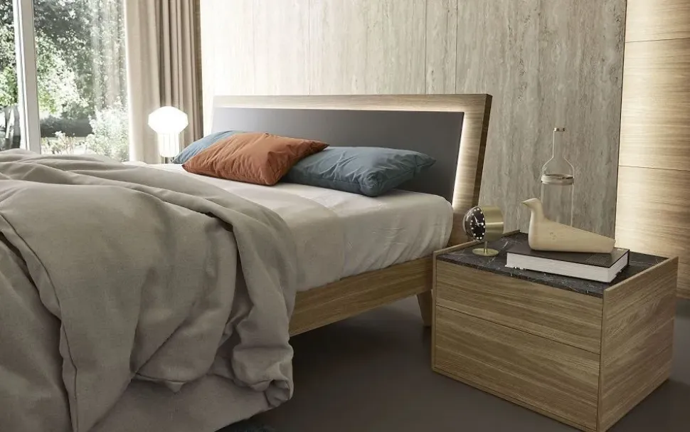 Camera da letto S75 Camera matrimoniale completa mod.tahiti in promo-sconto del 50% a prezzo scontato in laccato opaco