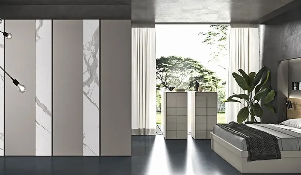 Camera da letto Siloma Air a prezzo ribassato in laminato