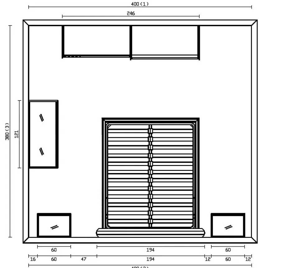 Camera da letto Vq307 Imab in laminato a prezzo ribassato