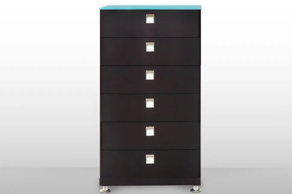 Camera Distribuzione Grandi Marchi Cassettiera tesera verticale wengè scontato del -50 %