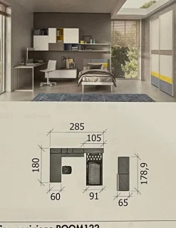 Cameretta 122 Zg mobili letti a terra in offerta