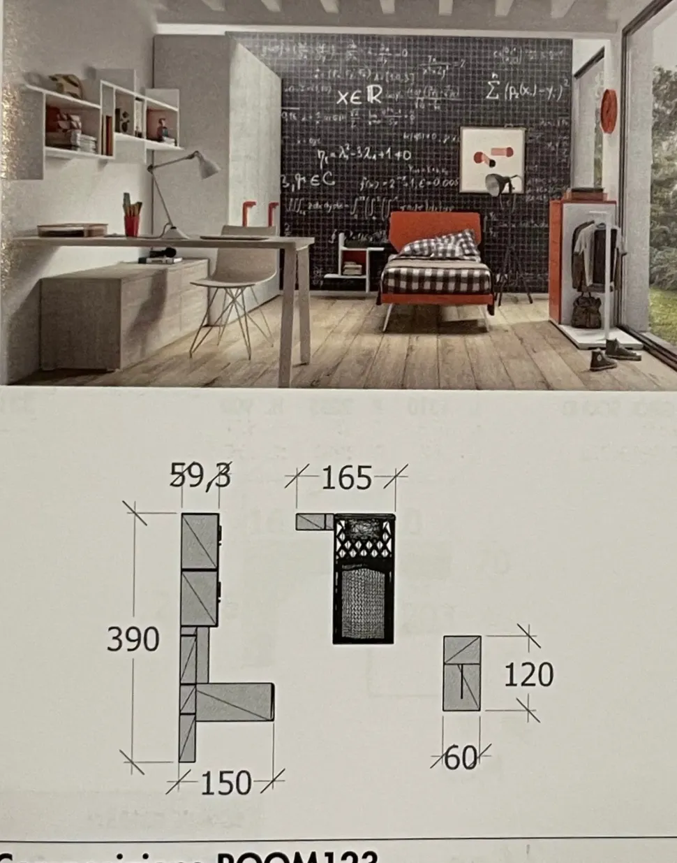 Cameretta 123 Zg mobili letti a terra scontata