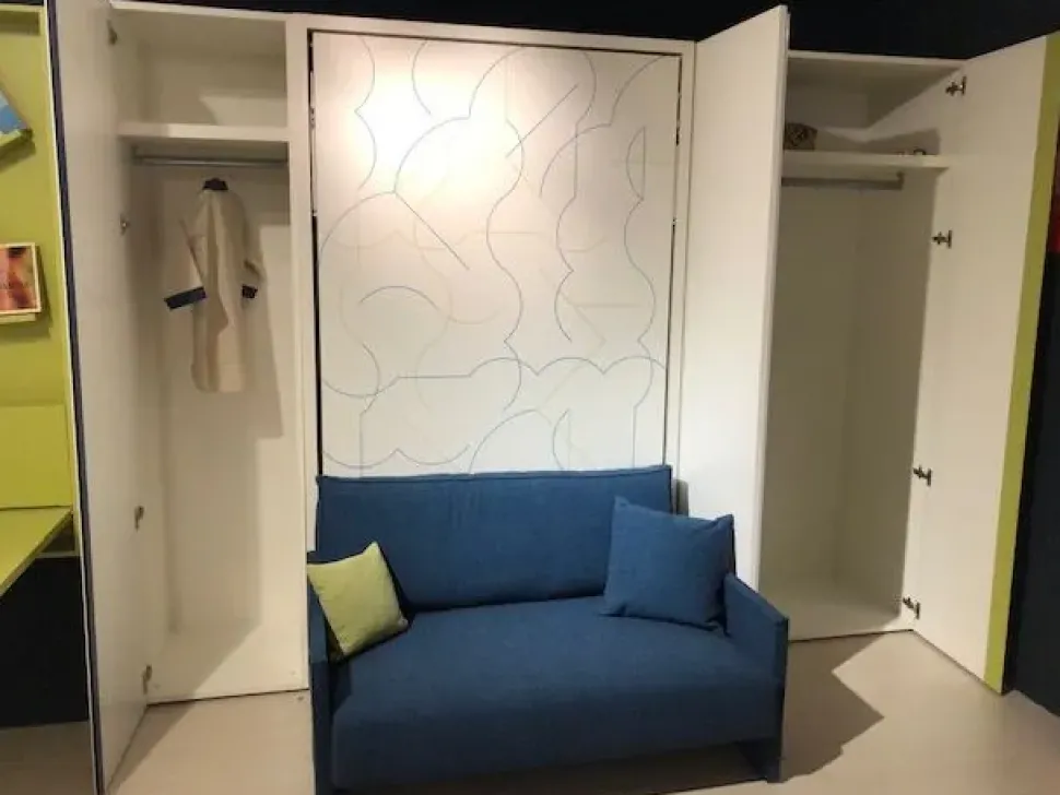 Cameretta Altea book 120 sofa Clei con letti a scomparsa in Offerta Outlet
