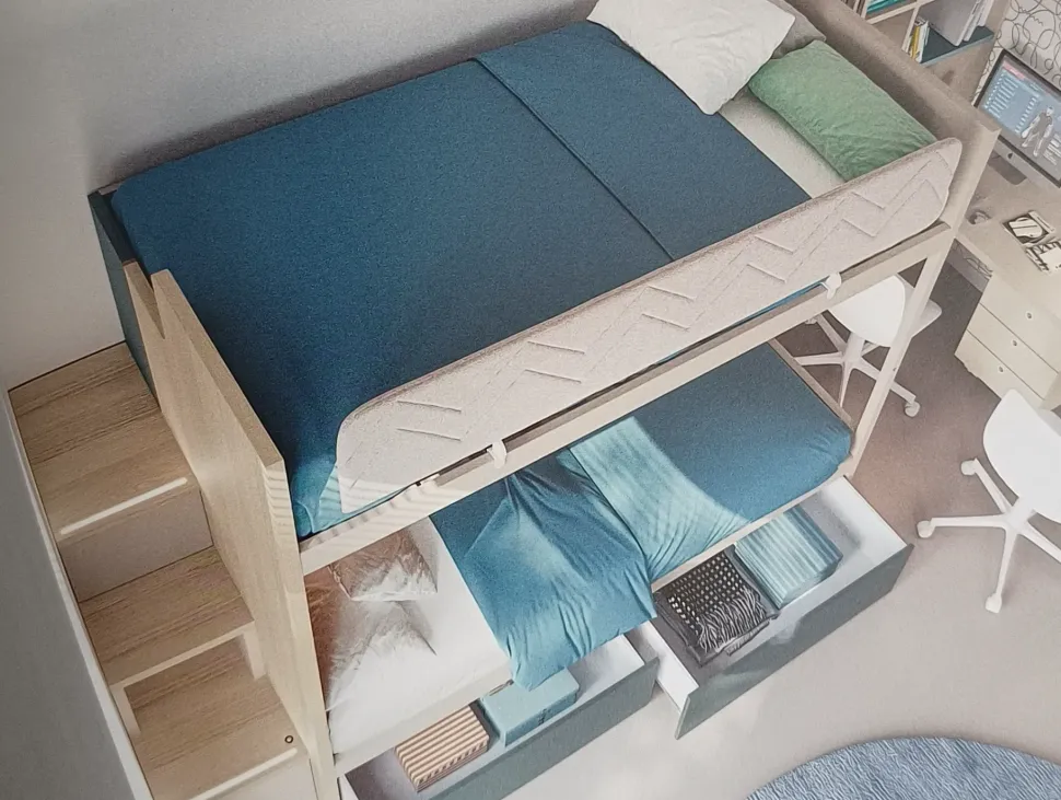 Cameretta Beam Doimo cityline con letto a castello a prezzo scontato