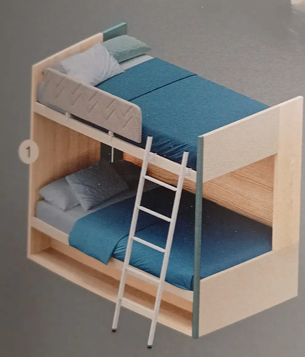 Cameretta Beam Doimo cityline con letto a castello a prezzo scontato