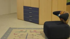 Cameretta Blu Artigianale con letto a terra a prezzo scontato