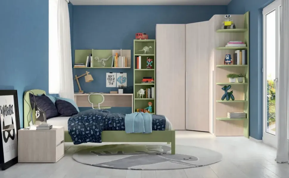 Cameretta C115 Colombini casa letti a terra in offerta