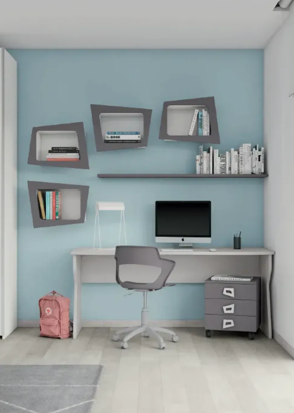 Cameretta C310 Colombini casa in laminato opaco in Offerta Outlet