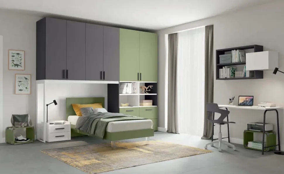 Cameretta C124 Colombini casa con letto a terra scontata