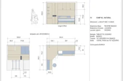 Cameretta Camera con cabina Mistral con letto a soppalco scorrevole scontata