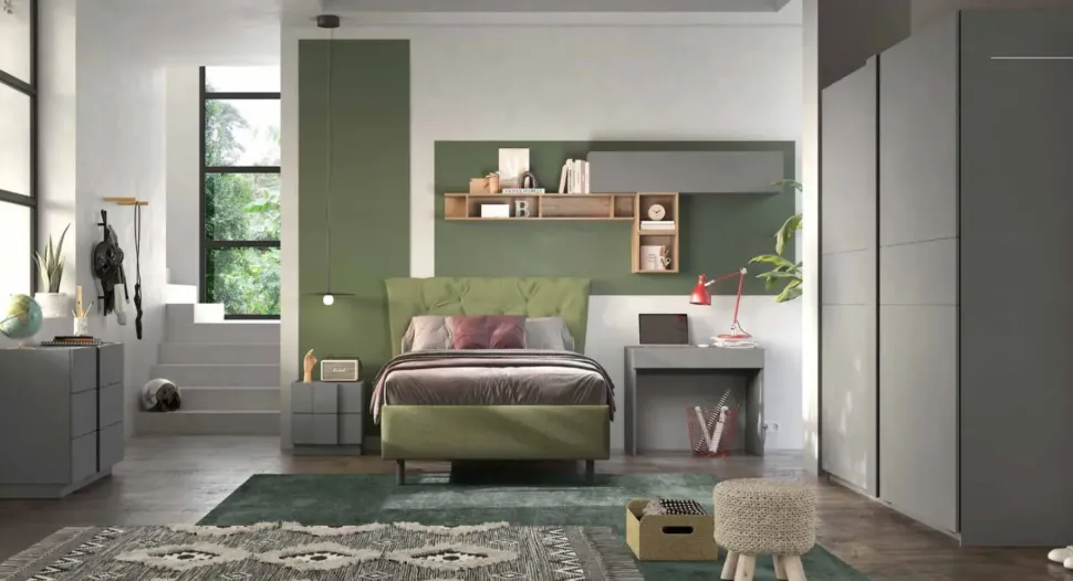 Cameretta Camera over Md work con letto una piazza e mezza in offerta