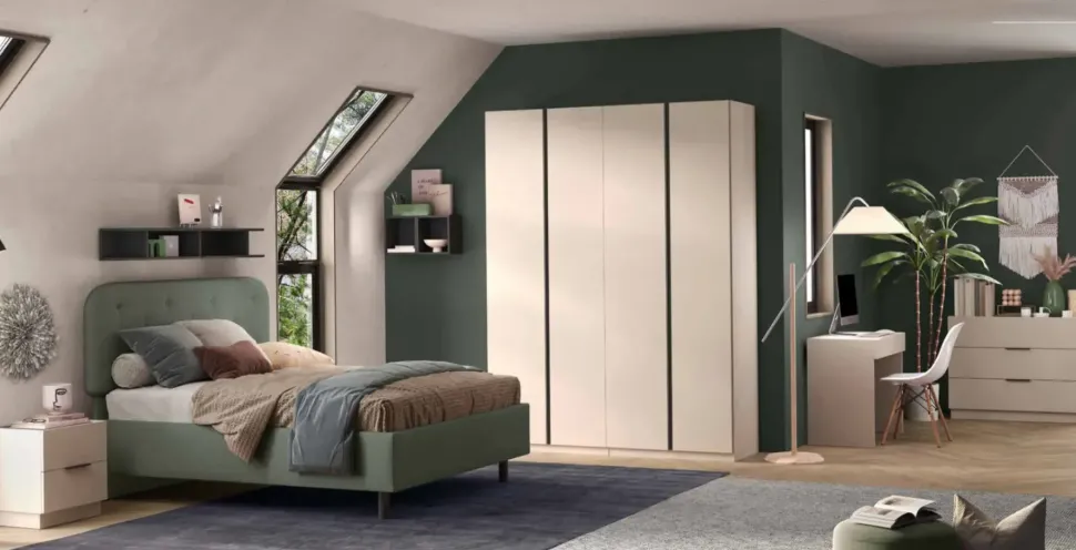 Cameretta Camera over Md work con letto una piazza e mezza in offerta