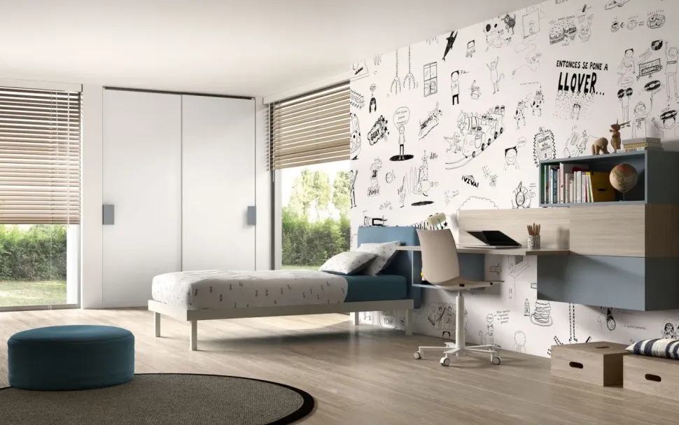 Cameretta Camera per teenager room118 Zg mobili SCONTATA