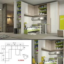 Cameretta Cameretta a ponte 15 San martino mobili letti a terra in offerta