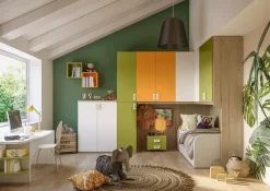 Cameretta Cameretta a ponte-angolare di giessegi scontata del 40% Giessegi letti a terra in offerta