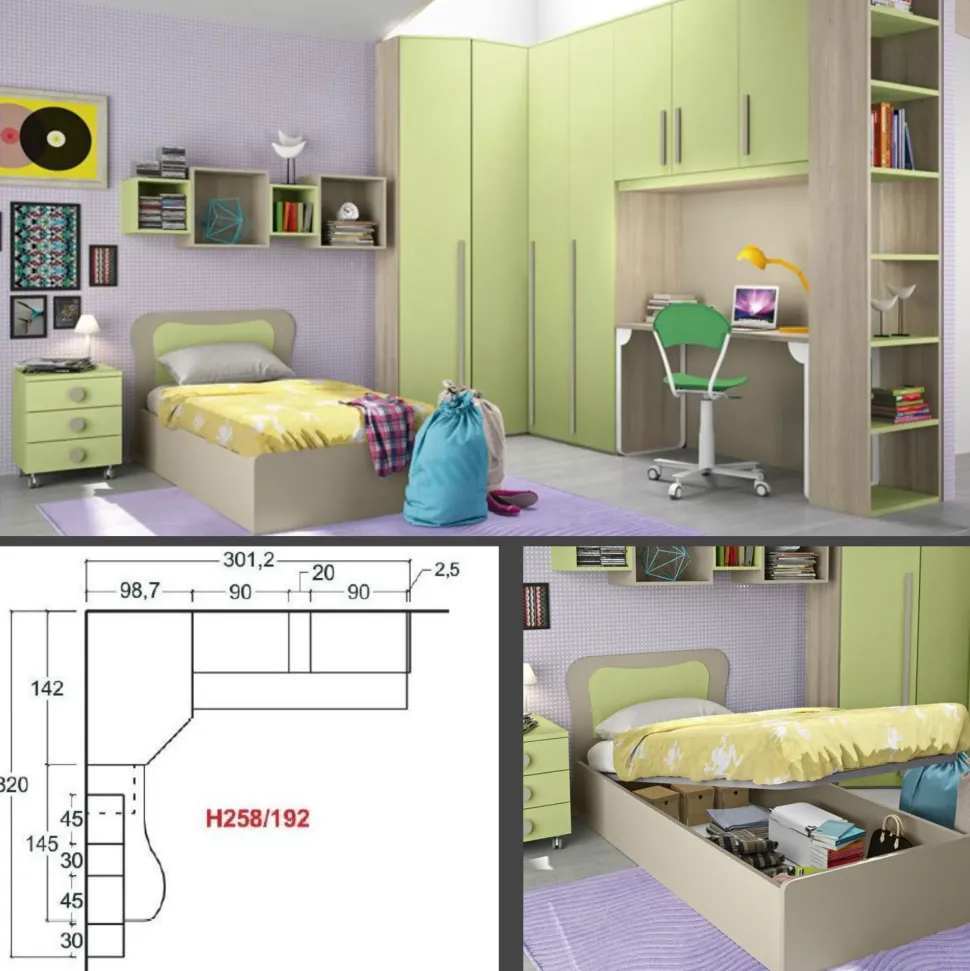 Cameretta Cameretta armadio a ponte 8 San martino mobili con un ribasso imbattibile