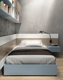 Cameretta Cameretta completa moderna Zg mobili in laminato materico in Offerta Outlet