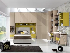 Cameretta Cameretta componibile mod.francy con armadio-angolare Gruppo silwood con letto a terra in offerta