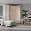 Cameretta Cameretta  con cabina-spogliatoio mod.first in promo-sconto del 40% Gruppo silwood con letto a terra in offerta