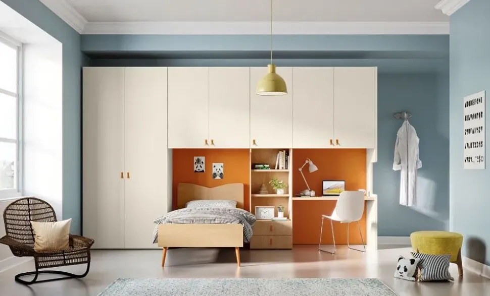 Cameretta Cameretta con elementi-ponte di mistral in promo-sconto del 50% Mistral letti a terra in offerta