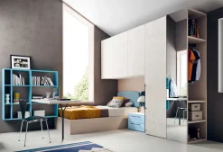 Cameretta Cameretta con specchio  Clever con letto a terra in offerta