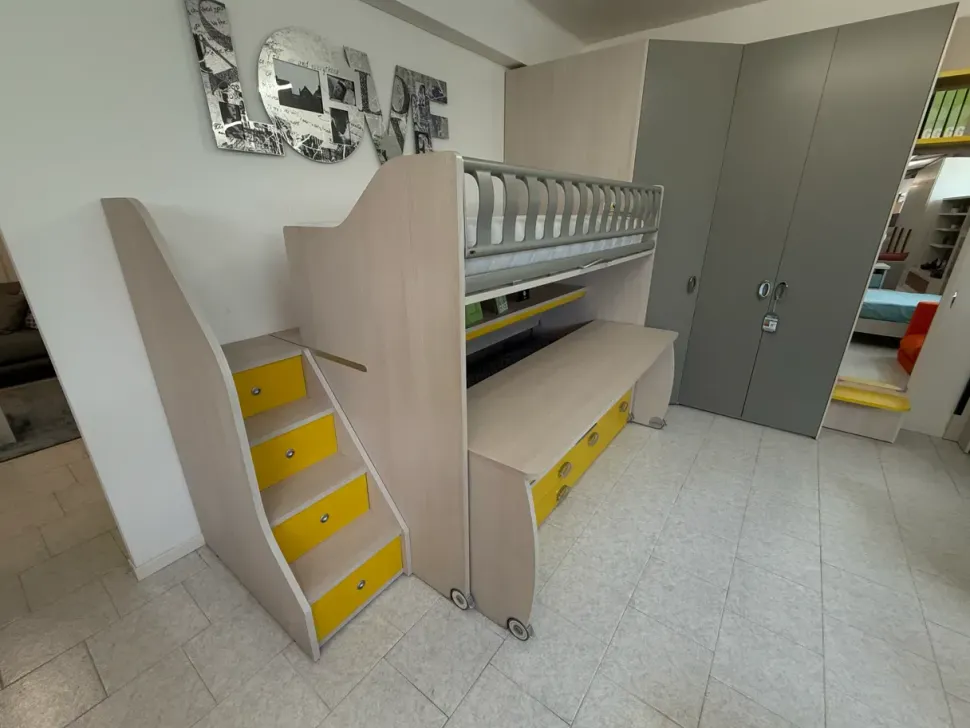 Cameretta Cameretta con soppalco Moretti compact camerette con letto a soppalco scontata