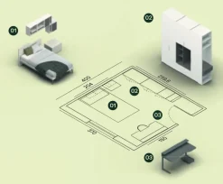 Cameretta Cameretta letto a terra 06 Mistral letti a terra in Offerta Outlet