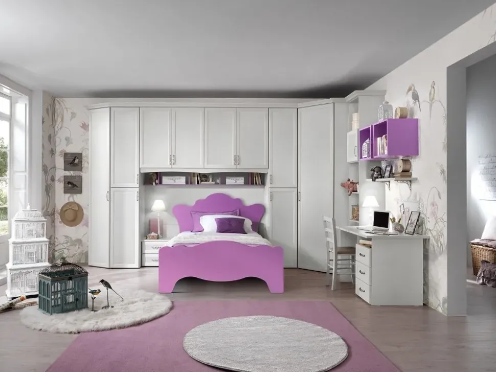 Cameretta Cameretta mod. bernasette con cabina-spogliatoio in promo sconto del 40% Gruppo silwood con un ribasso imbattibile