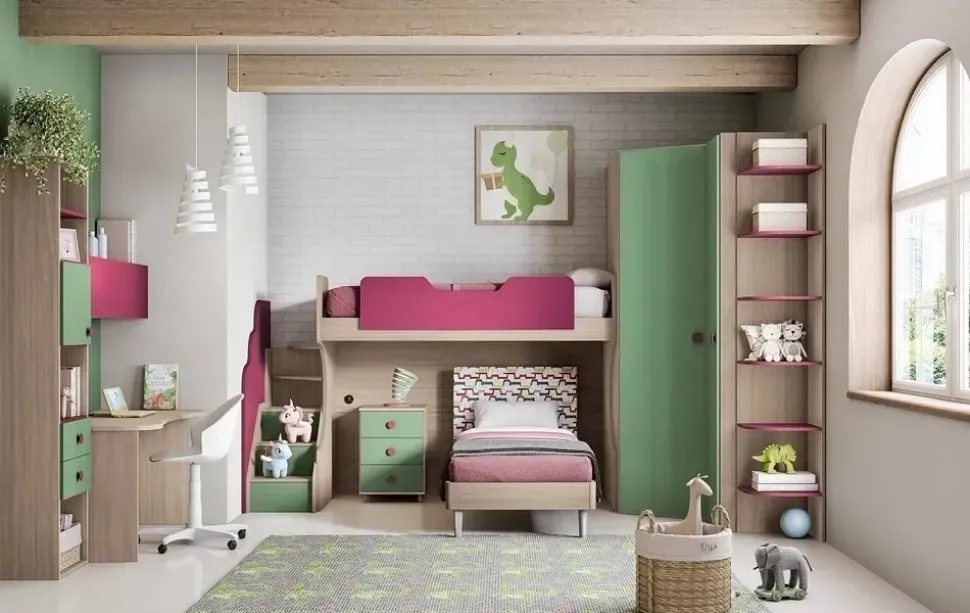 Cameretta Cameretta mod. bernasette con cabina-spogliatoio in promo sconto del 40% Gruppo silwood con un ribasso imbattibile