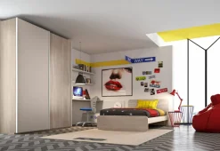 Cameretta Cameretta moderna 4 San martino mobili letti a terra a prezzo Outlet