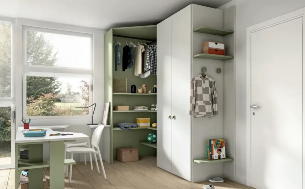 Cameretta Cameretta moderna con scrittoio sagomato Zg mobili con un ribasso imbattibile