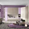Cameretta Cameretta mod.gloria con cabina-angolare Gruppo silwood in laminato opaco a prezzo scontato