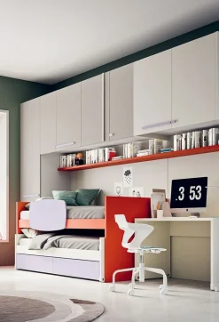 Cameretta Cameretta ponte  di Clever in laminato opaco in Offerta Outlet