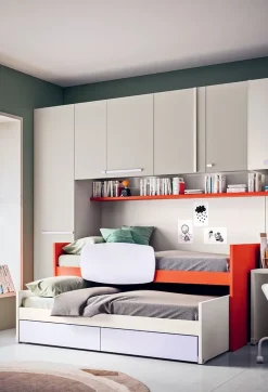 Cameretta Cameretta ponte  di Clever in laminato opaco in Offerta Outlet