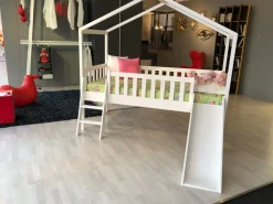 Cameretta Dallas housebed Artigianale in laccato opaco a prezzo scontato
